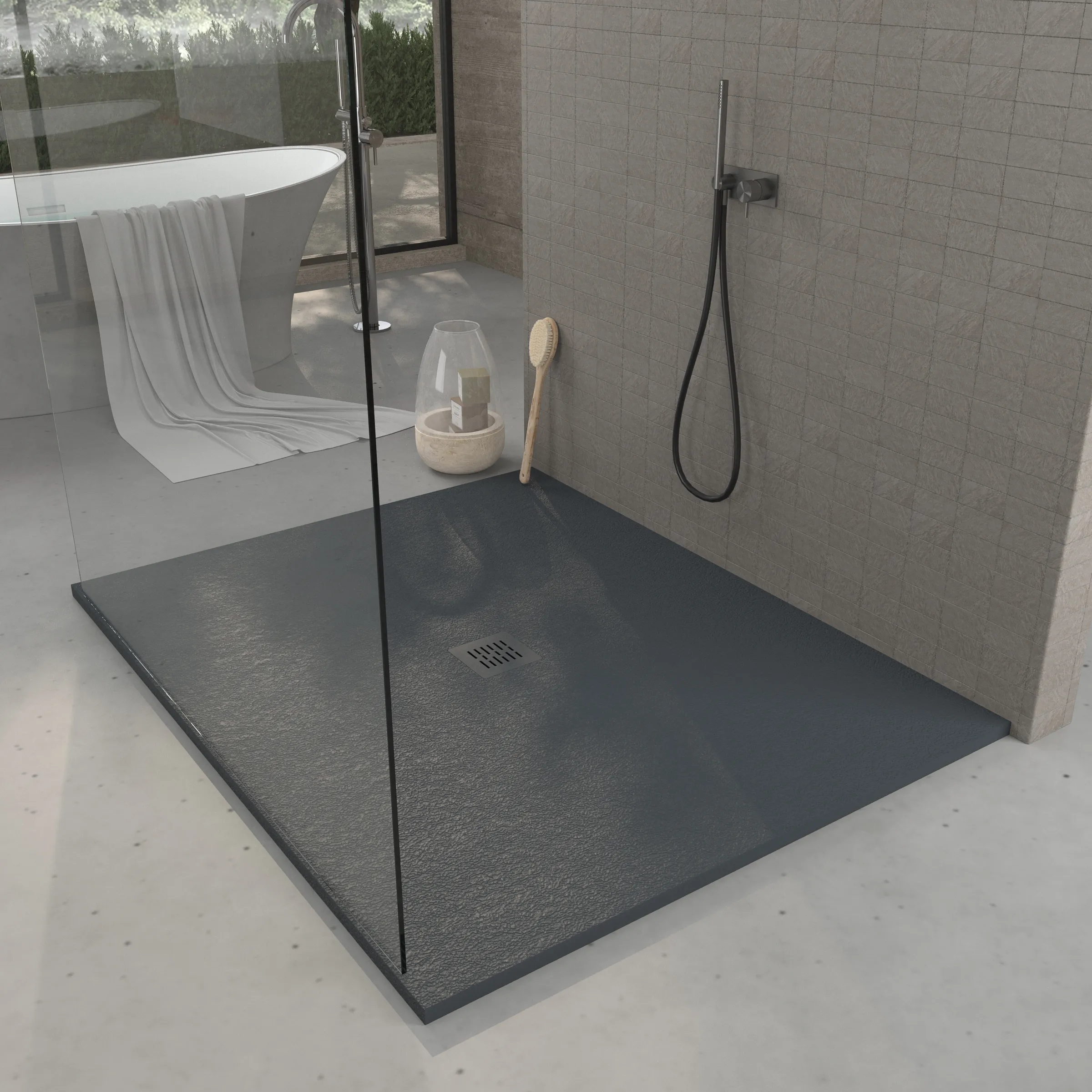 7016 (2)_6_11zon Receveur de Douche en Résine Modèle Santral – Image 1